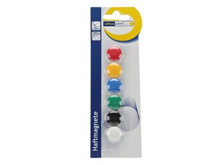 Ümmargused magnetid Office Point, 20 mm, 6 tk. Erinevad värvid.