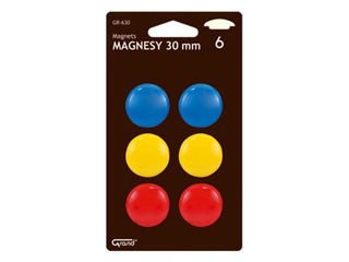 Ümmargused magnetid Grand 30 mm, 6 tk, erinevad värvid