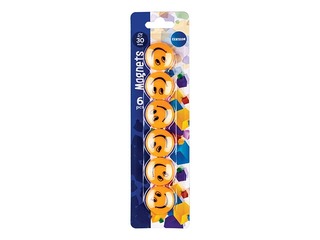 Tahvlimagnetid Centrum Smile 30 mm, 6 tk, kollane
