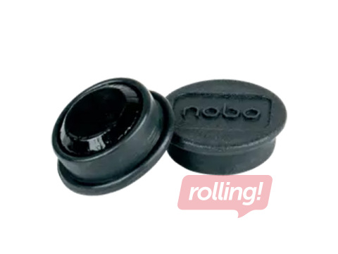 Magnetid Nobo, 24 mm, 10 tk, mustad