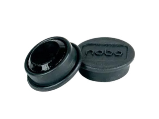 Magnetid Nobo, 24 mm, 10 tk, mustad