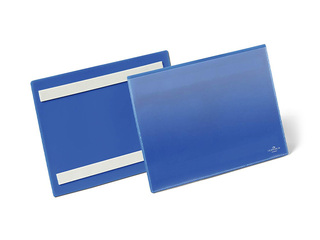 Document sleeve Durable, self-adhesive, A5, landscape, blue, 1 pcs