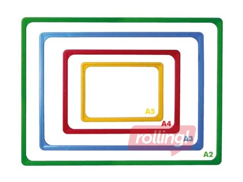Plastmassist raam A6, roheline