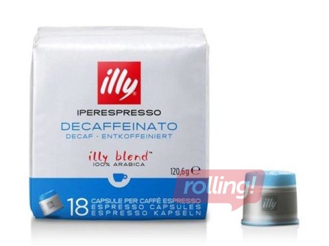 Kohvikapslid Illy Decaffeinato, kofeiinivaba, IperEspresso, 18tk