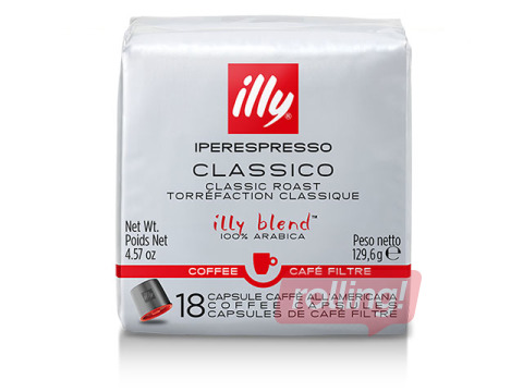 Kohvikapslid Illy Classico Filter, IperEspresso,18tk