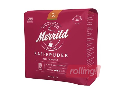 Kohvipadjad Merrild 103 Mellemristet, 250 g