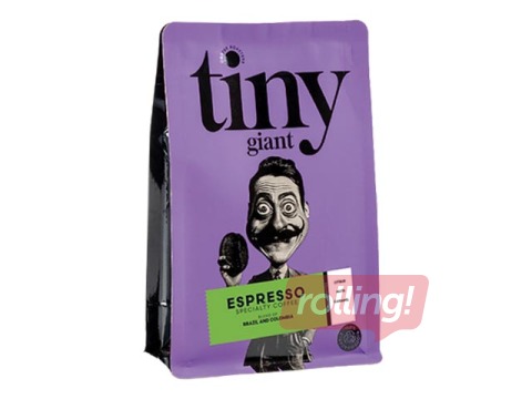 Jahvatatud kohv Tiny Giant, espresso, segu - Brasiilia ja Colombia, 250g