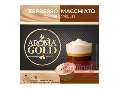 Kohvikapslid Aroma Gold, Espresso Macchiato, 16tk.