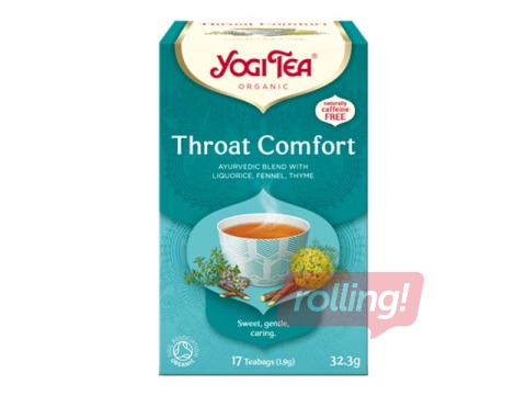 Tee kurgule Ayurvedic Bio Yogi Tea For Throat Comfort, 17 tk. 