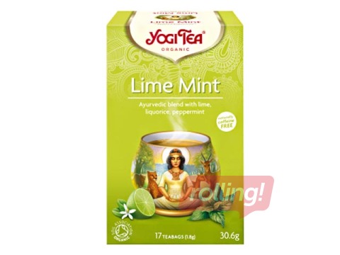 Tee Ayurvedic Bio Yogi Tea laimi-pipparmündiga, 17 tk. 