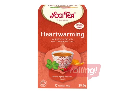 Ayurvedic Bio Yogi Südantsoojendav tee, 17 pakki.