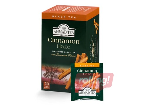 Maitsestatud must tee AHMAD Cinnamon, 20 x 2 g 