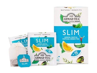 Tea Ahmad Slim, lemon, matte and matcha, foil converters, 20 pcs.