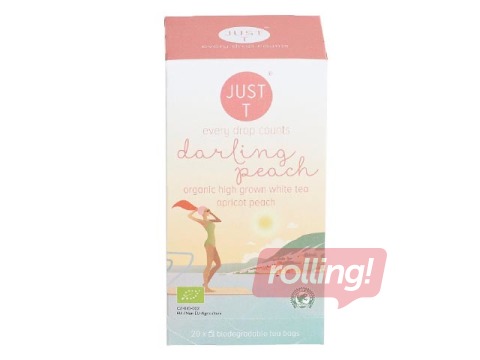 Valge tee Just-T Darling Peach Bio 1g x 20 tk.