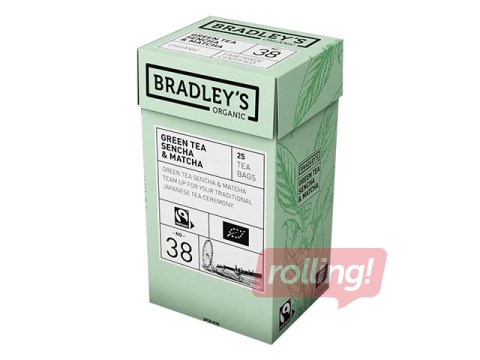 Roheline tee Bradley's Sencha & Matcha, 25 tk.
