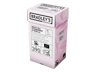 Valge tee Bradley's Sttrawberry & Vanilla, 25 tk.