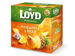 Puuviljatee Loyd Pyramids ananassi ja pirni maitsega, 20x2 g