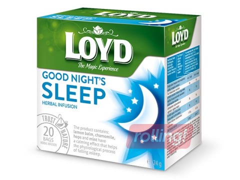 Taimetee Loyd Pyramids Good Night Sleep, 20 x 1,2 g