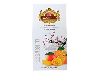 Valge tee Basilur Premium White Tea Mango&Orange, 100g