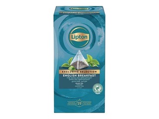 Must tee Lipton English Breakfast, püramiidid, 25 x 2 g