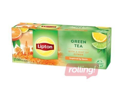 Roheline tee Lipton, tsitruselised, 20 tk.