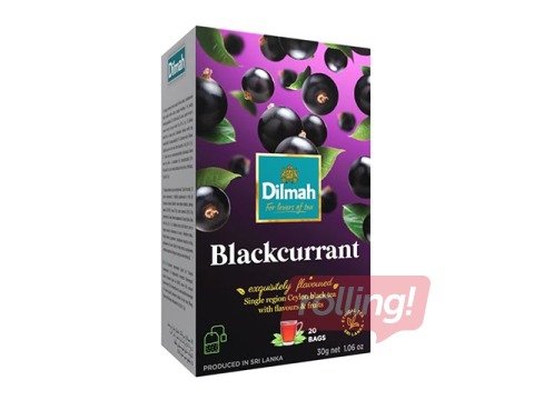 Must tee mustsõstra maitsega, Dilmah, 20 pk.