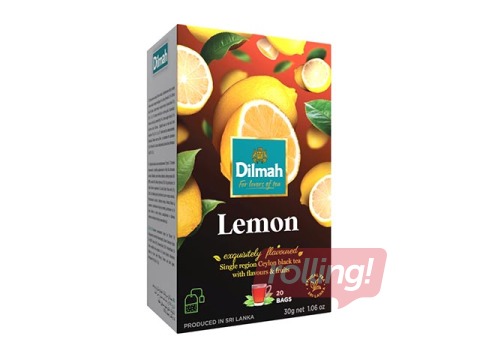 Must tee sidruni maitsega, Dilmah, 20 tk.