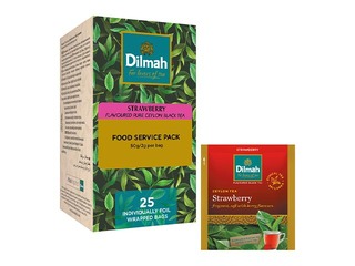 Must tee maasika maitsega, Dilmah, 25 tk.