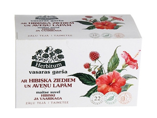 Tēja augļu, Herbitum, vasaras garša ar avenēm, 20 pac.