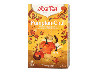 Ajurveeda tee Yogi, Kõrvitsa Chai, 17 tk + KAMPAANIA! Osta 4 YOGi kaubamärgi teed ja saa kingituseks riidest kot