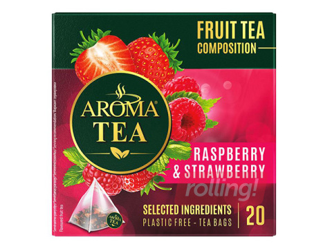 Puuviljatee Aroma Tea, Vaarika ja Maasika, 20 tk
