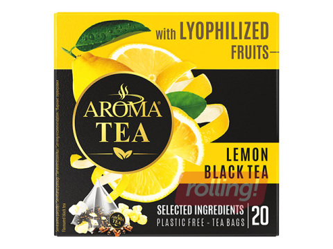 Must tee Aroma Tea, Külmkuivatatud Sidruniga, 20 tk
