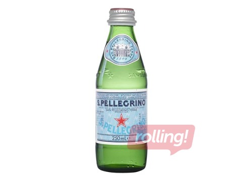 Mineraalvesi S.Pellegrino, karboniseeritud, klaaspudelis, 0.25l