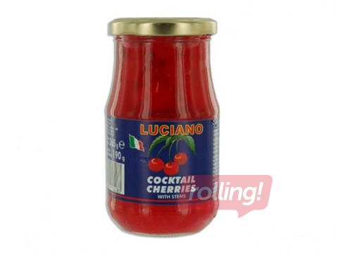 Punased kokteilikirsid vartega LUCIANO, 370 ml/ 190 g