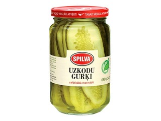 Cucumbers for snacks in sweet and sour marinade Spilva, 480ml