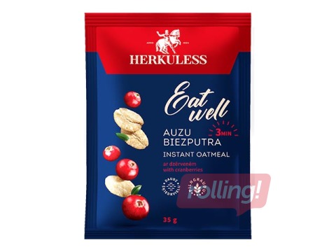Kaerahelbepuder Herkuless, jõhvikatükkidega, 35 g