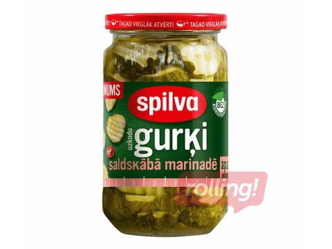 Suupistekurgid magushapus marinaadis, ümar Spilva, 460 g