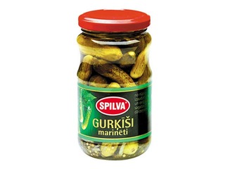 Pickled cucumbers (3-6 cm) Spilva, 330 g