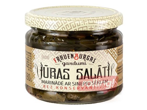 Sea lettuce marinated with mustard seeds, Frauenburgas gardumi, 280 g