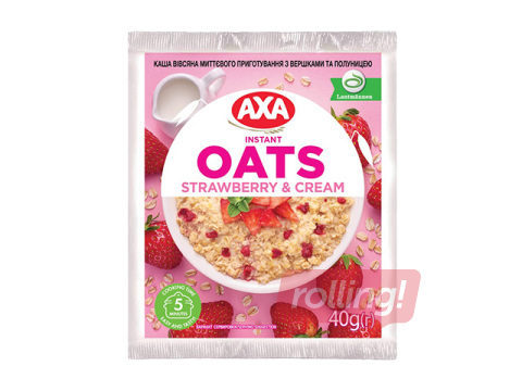 Kiirpudru kaerahelvestest, AXA, koore ja maasikatega, 40g