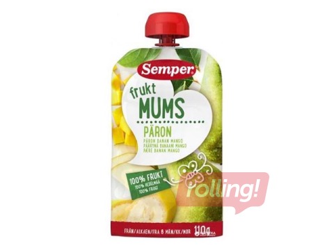 Pirnipüree, Semper Fruktmums, alates 6 kuust, 110g (Miinimumtellimus 6 tükki.)