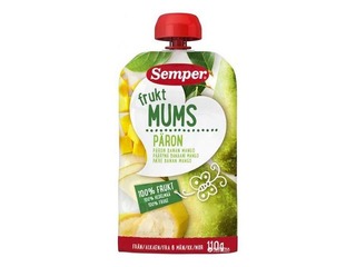 Pirnipüree, Semper Fruktmums, alates 6 kuust, 110g (Miinimumtellimus 6 tükki.)