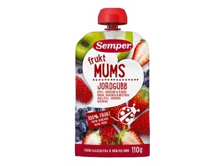 Maasikapüree, Semper Fruktmums, alates 6 kuust, 110g (Miinimumtellimus 6 tükki.)