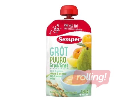Pudru tera, pirn, aprikoos, banaan Semper, alates 6 kuust, 120g (Miinimumtellimus 6 tükki.)