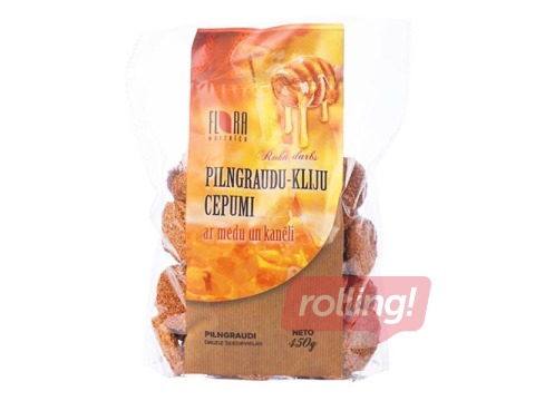 Печенье Flora из цельнозерновой муки с медом и корицей, 450 г