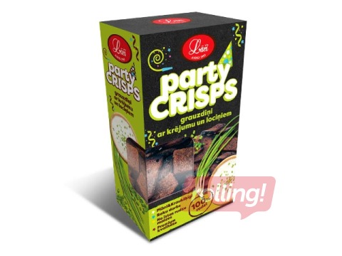 Toast Party Crisps with cream and chives, Lāči, 100g