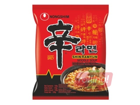 Instant noodle soup Shin Ramyun Nongshim, 120 g