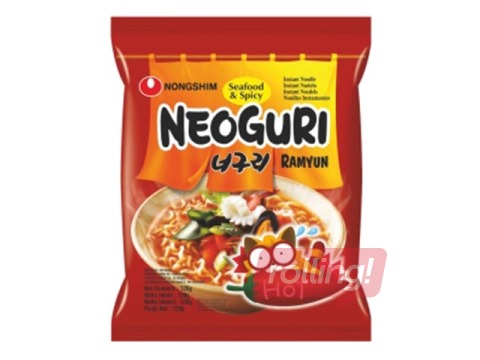 Kiirelt valmiv nuudlisupp mereandide maitsega Neoguri Ramyun Nongshim, 120 g