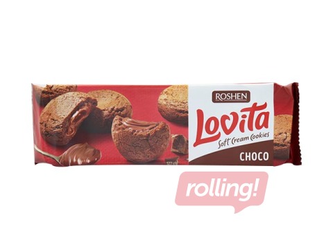Küpsised Lovita Soft kakaokreemi täidisega, Roshen, 127 g