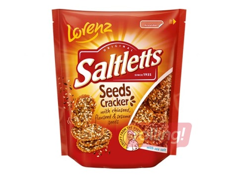 Soolased kreekerid seemnetega Lorenz Saltletts, 100 g